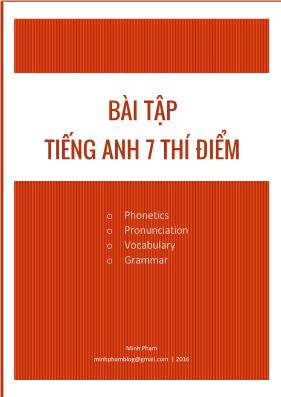 Bài tập Tiếng Anh 7 (Thí điểm) - Minh Phạm